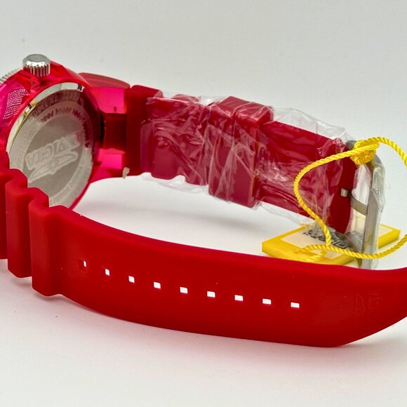BRAND NEW Invicta Pro Diver 51mm Black Dial Transparent Watch Red Poly Strap - Picture 7 of 8